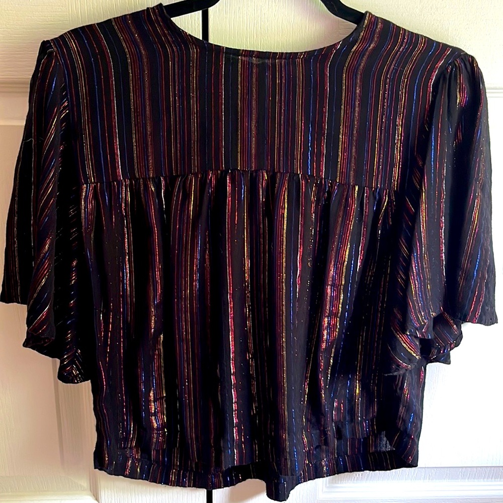 S Keep In Touch Shiny Stitch Top